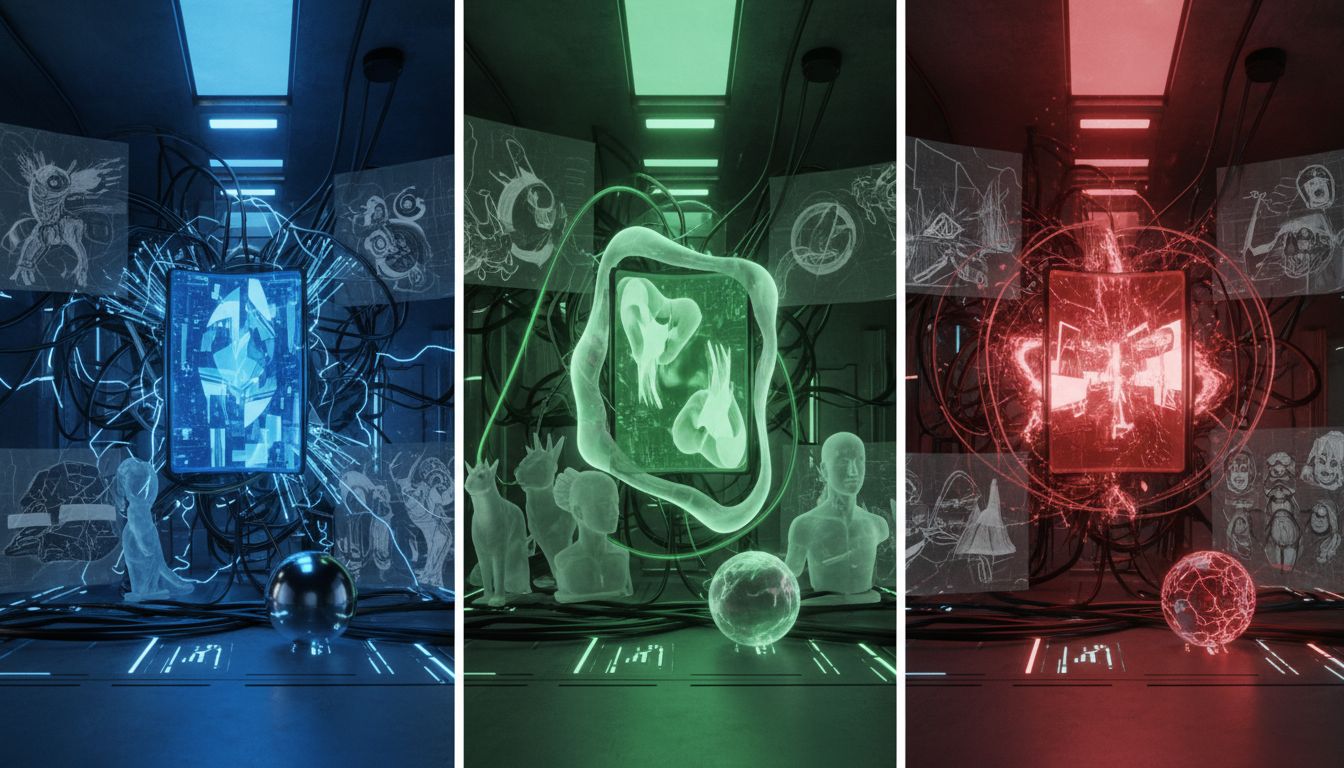 comparison of chat, browser workspace, and automated image paths